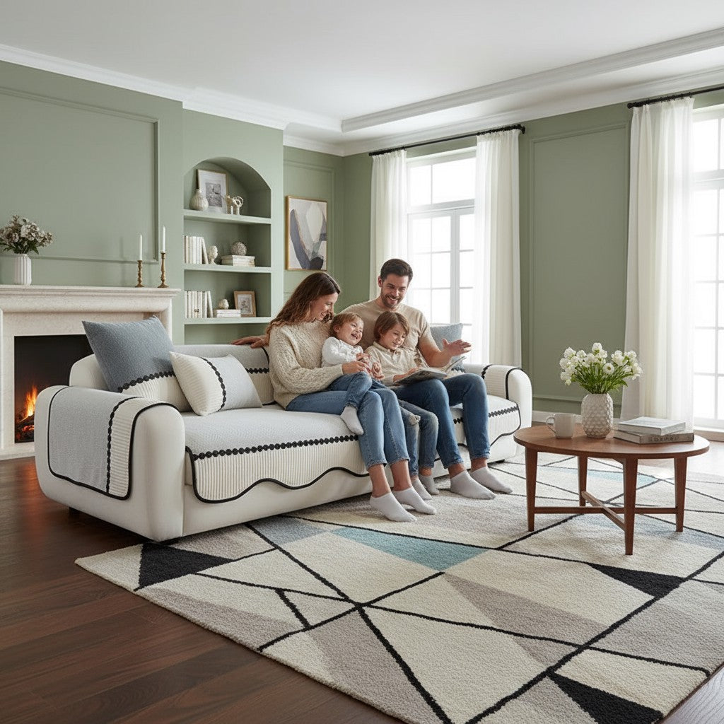 Non Slip Striped Sofa Couch Cover