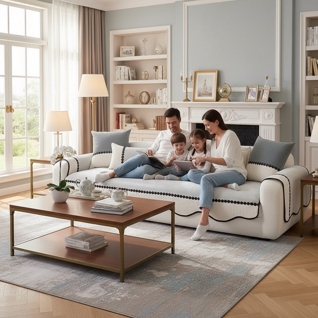 Non Slip Striped Sofa Couch Cover