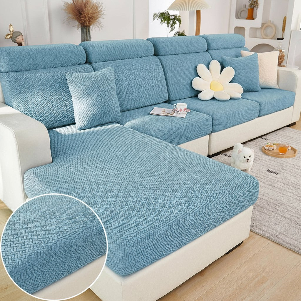 Jacquard L Shaped Cushion Slipcover Sofa Couch Cover