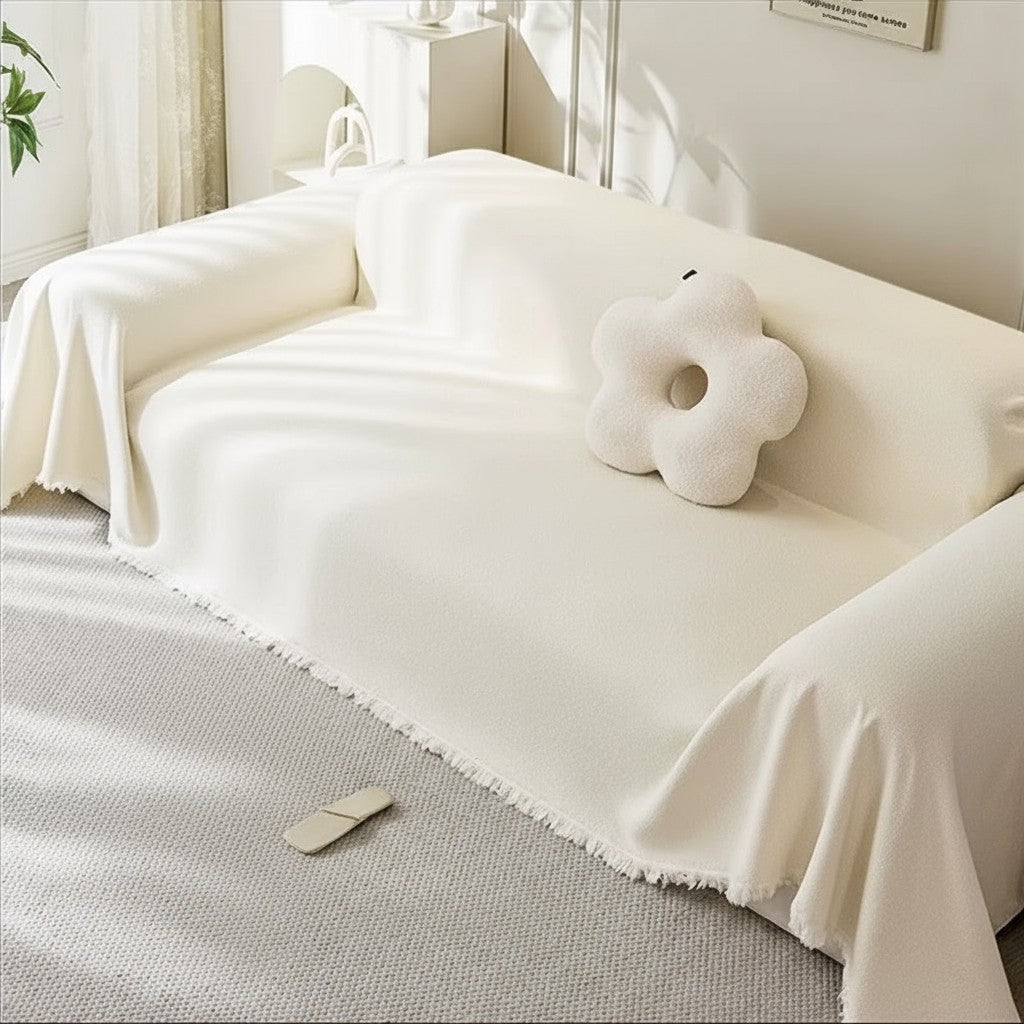 Chenille Tassels Sofa Couch Cover