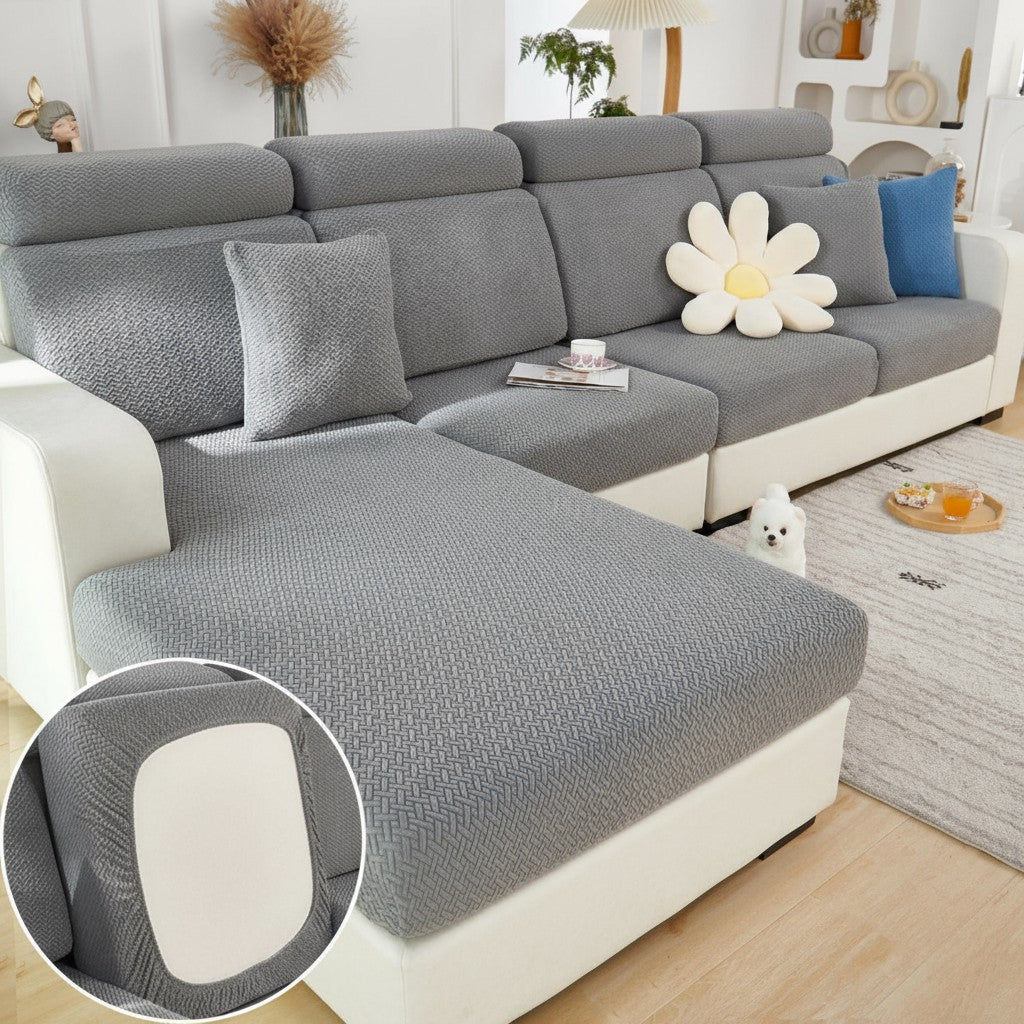 Jacquard L Shaped Cushion Slipcover Sofa Couch Cover