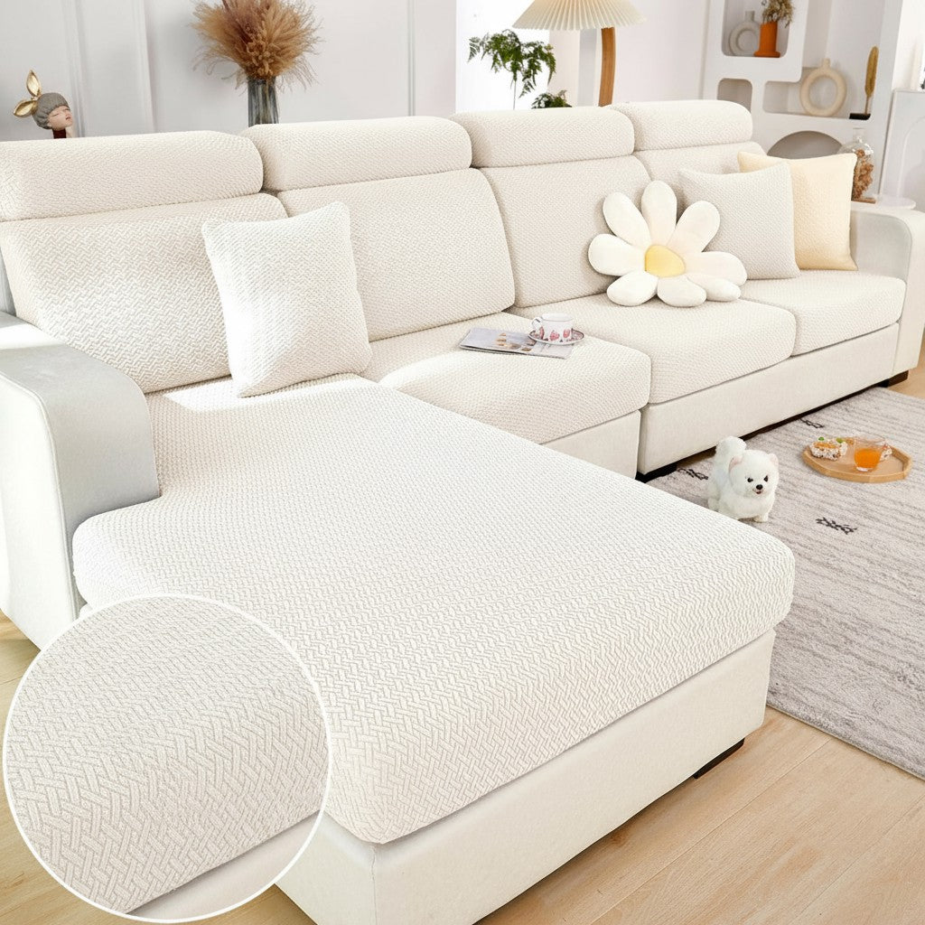 Jacquard L Shaped Cushion Slipcover Sofa Couch Cover