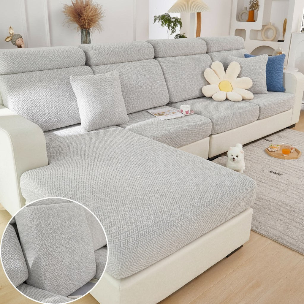 Jacquard L Shaped Cushion Slipcover Sofa Couch Cover