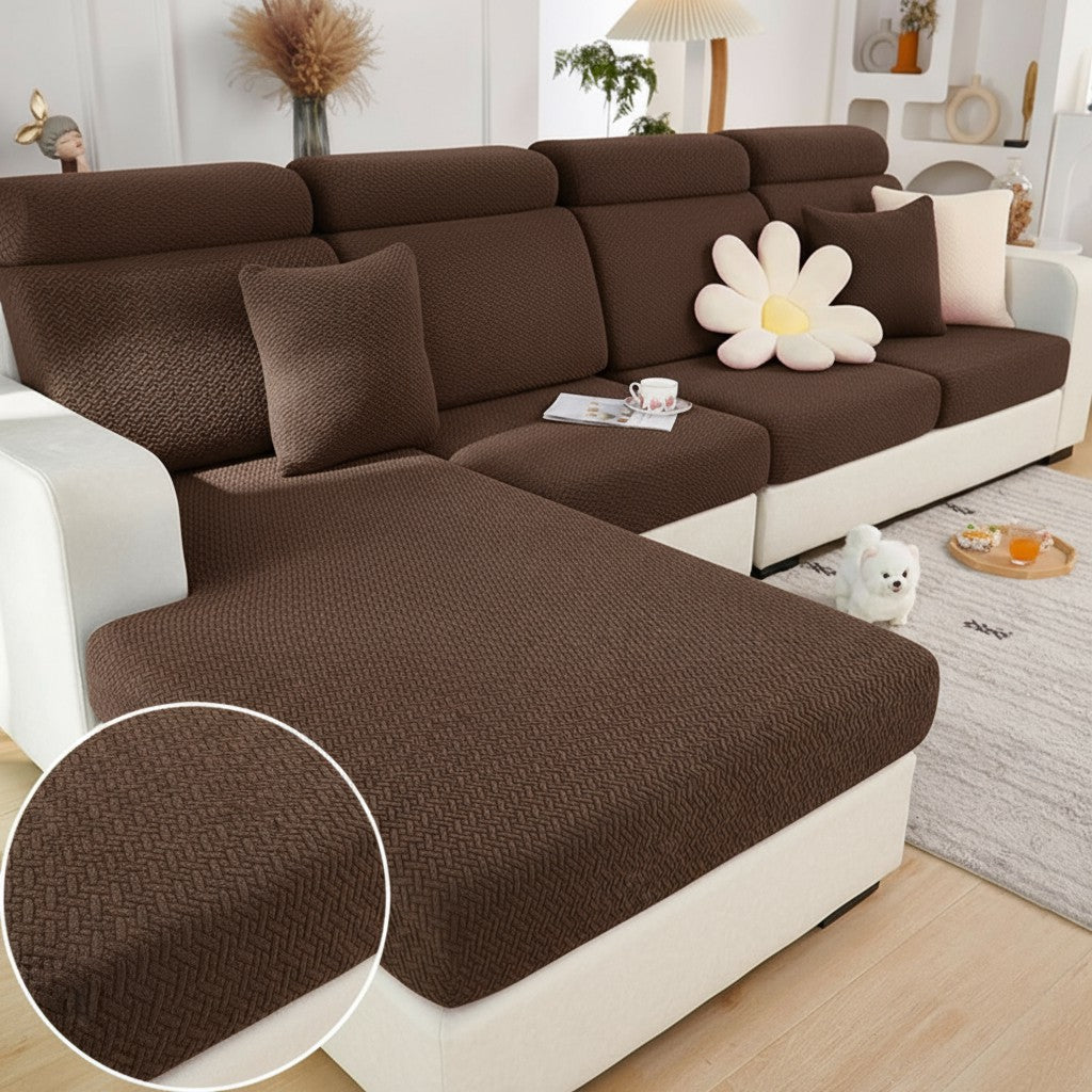 Jacquard L Shaped Cushion Slipcover Sofa Couch Cover