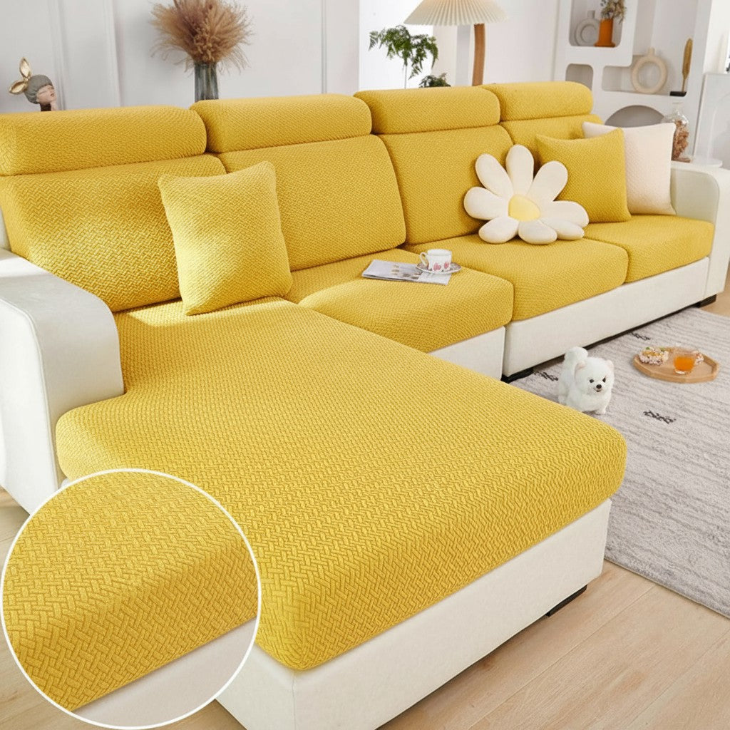 Jacquard L Shaped Cushion Slipcover Sofa Couch Cover