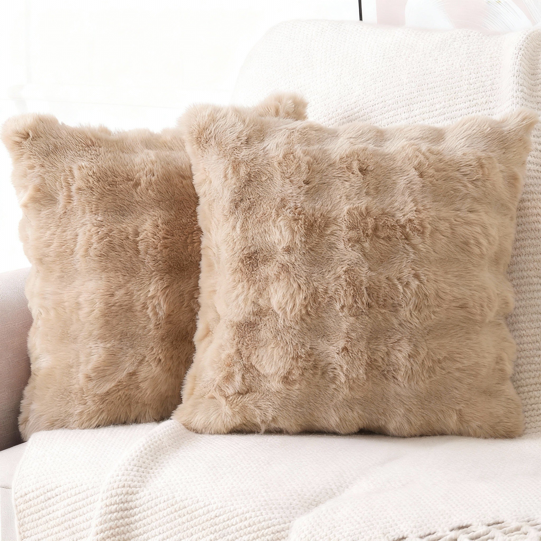 Fluffy Fleece Bubble Pillow Cushion Cover Case