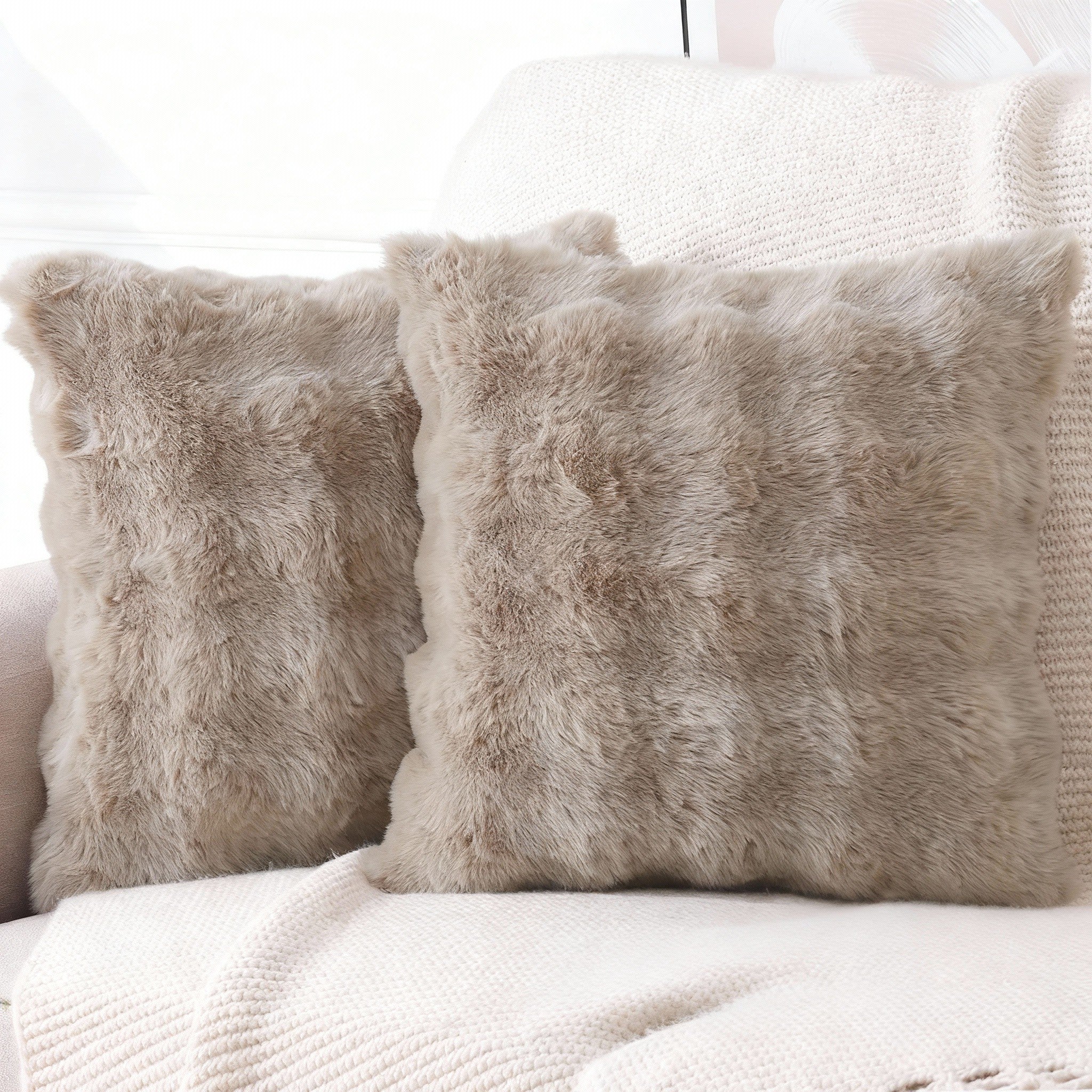 Fluffy Fleece Bubble Pillow Cushion Cover Case