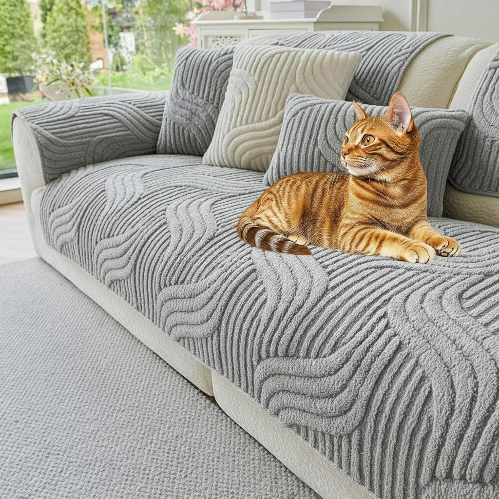Cozy Fuzzy Boho Non Slip Couch Sofa Cover