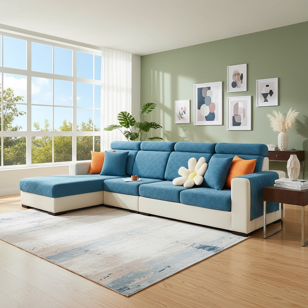 L Shaped Cushion Slipcover Sofa Couch Cover