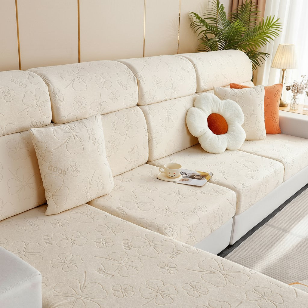 Good Luck Anti-Slip L Shaped Cushion Sofa Couch Cover