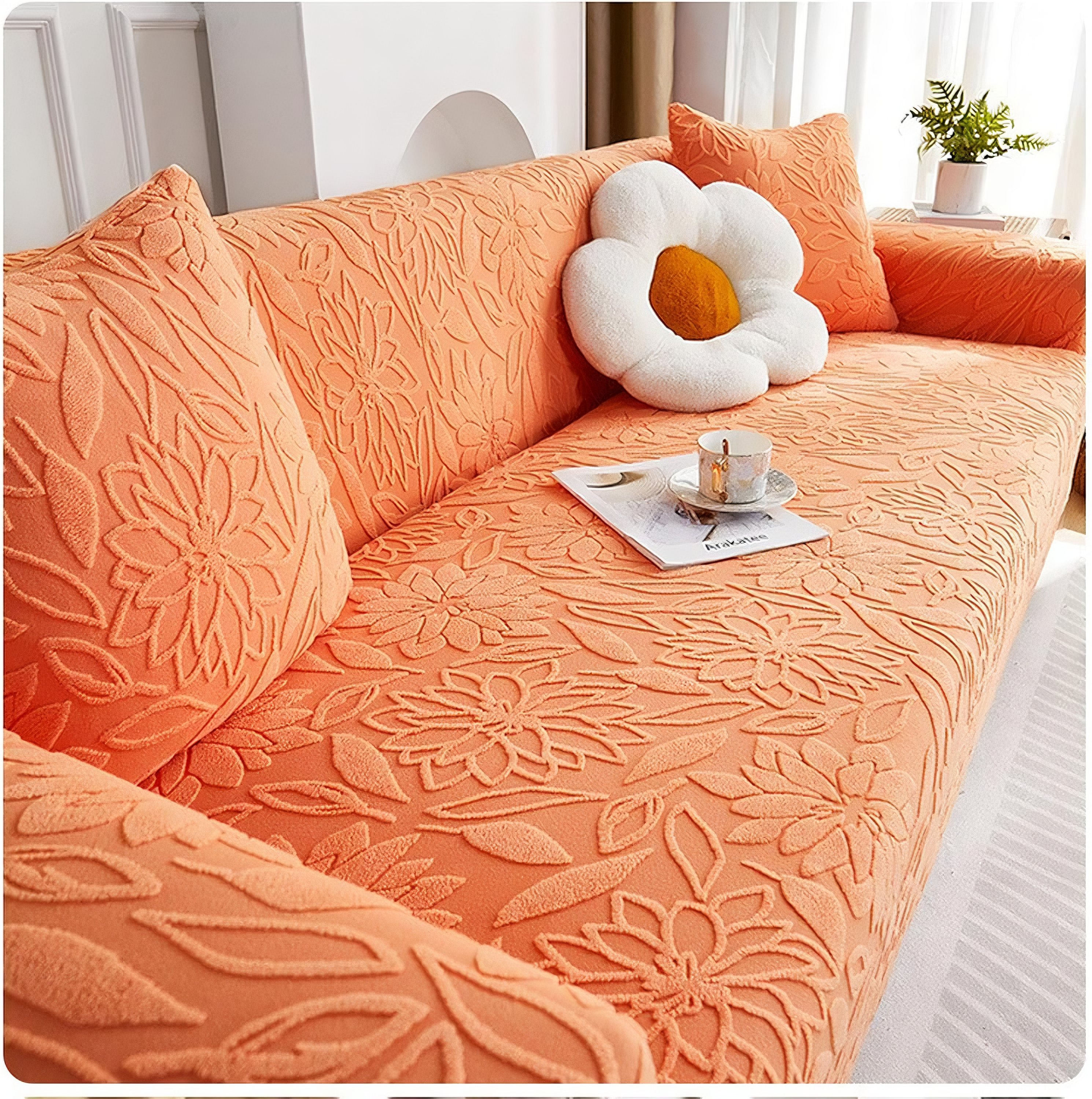 360 Boho Floral Slipcover Sofa Couch Cover