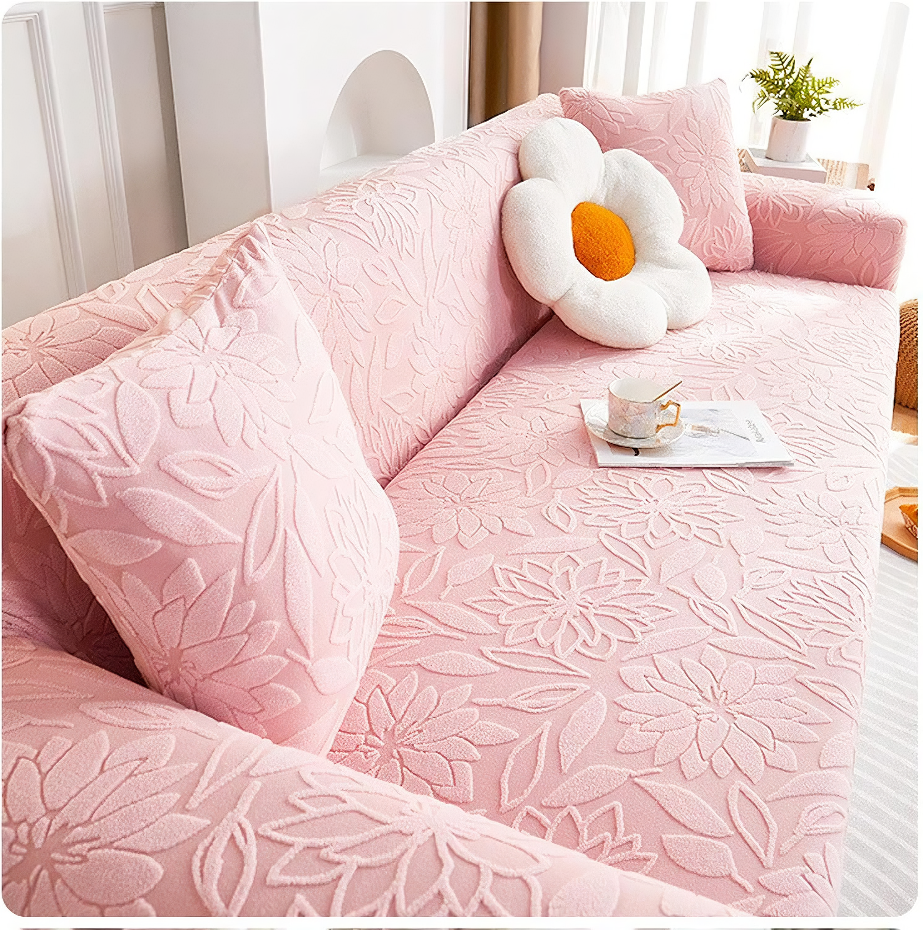 360 Boho Floral Slipcover Sofa Couch Cover