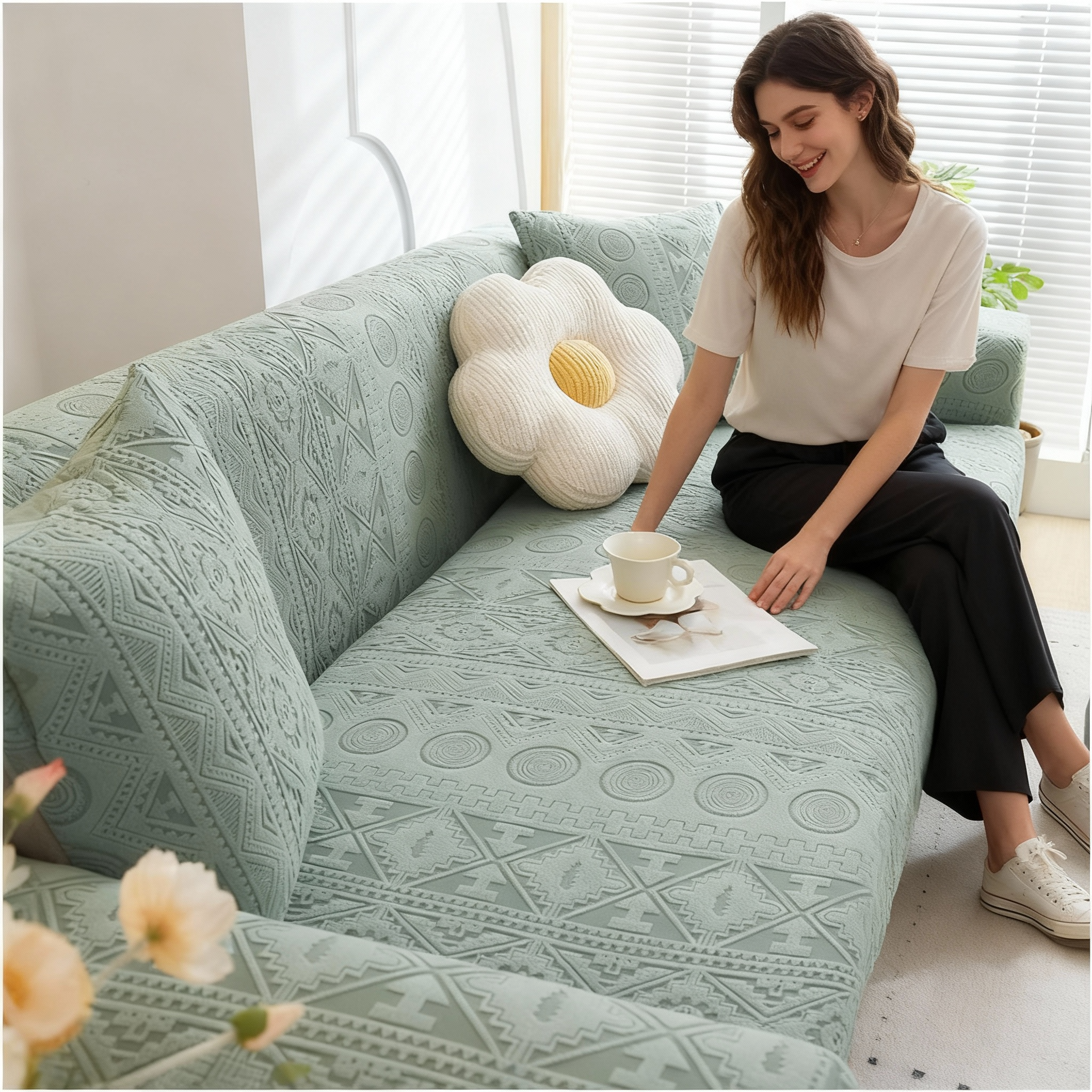 360 Bohemian Slipcover Sofa Couch Cover