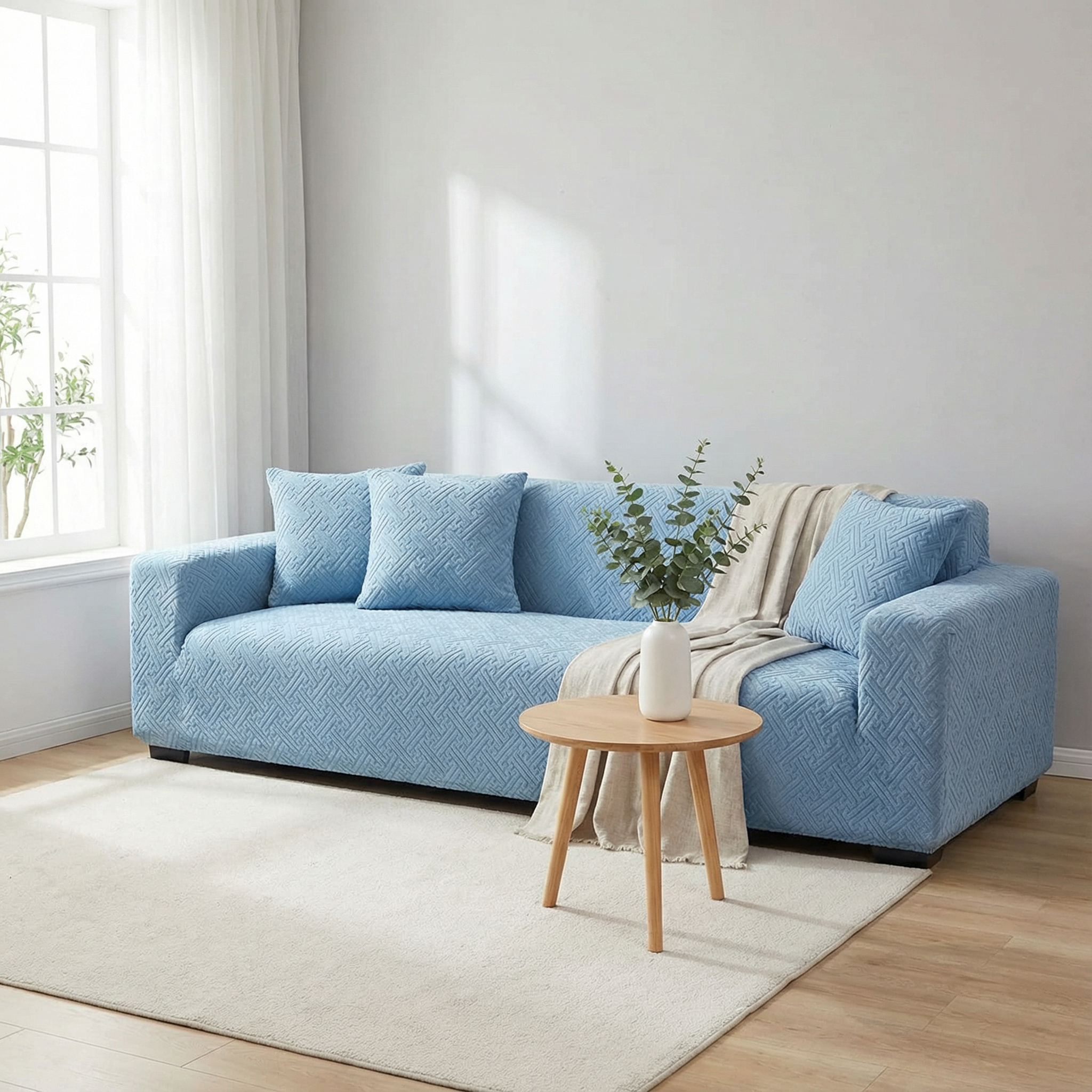 360 Non Slip Jacquard High Stretch Slipcover Sofa Couch Cover