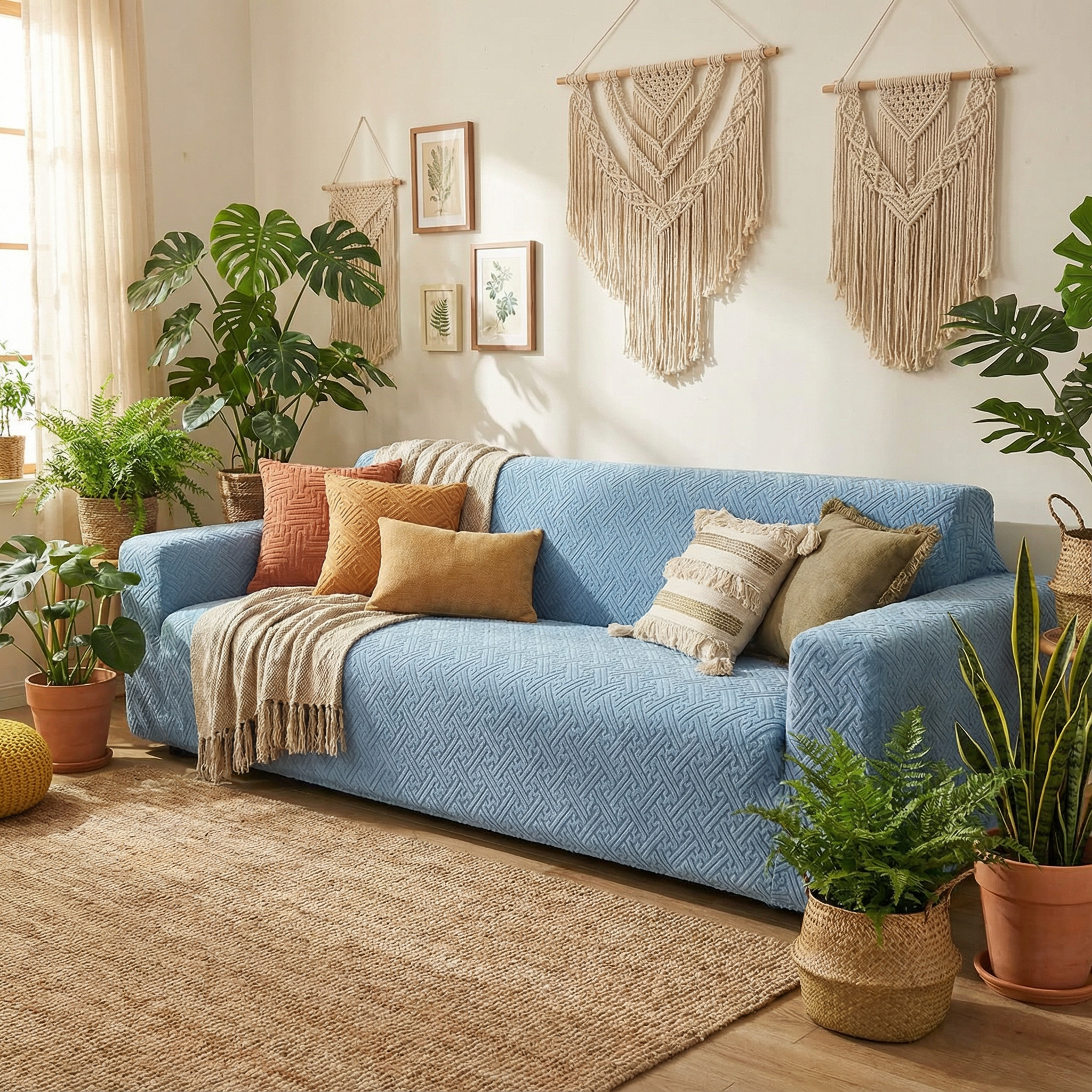 360 Non Slip Jacquard High Stretch Slipcover Sofa Couch Cover