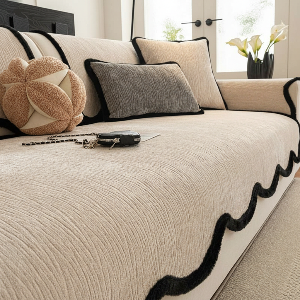 Luxury Chenille Anti Slip Sofa Couch Cover