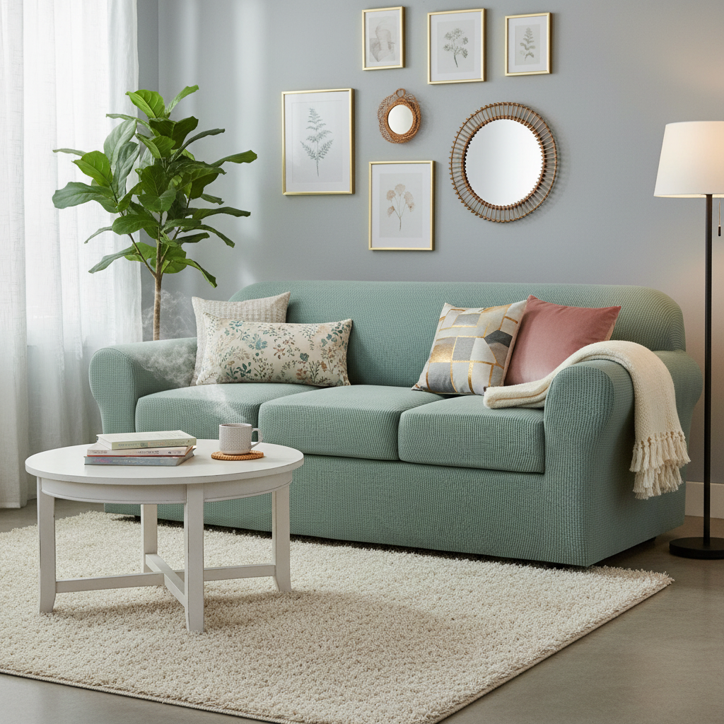 Cushion Jacquard Slipcover Sofa Couch Cover