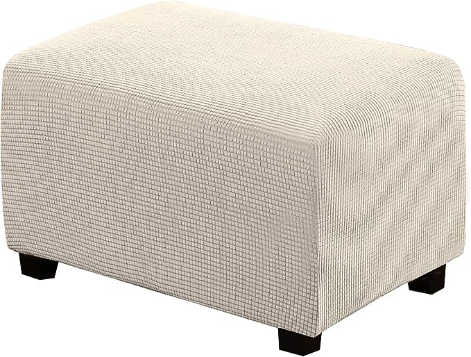 Square Slipcovers Jacquard Ottoman Cover