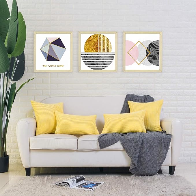 2 Boho Striped Throw Pillow Cushion Cover Case