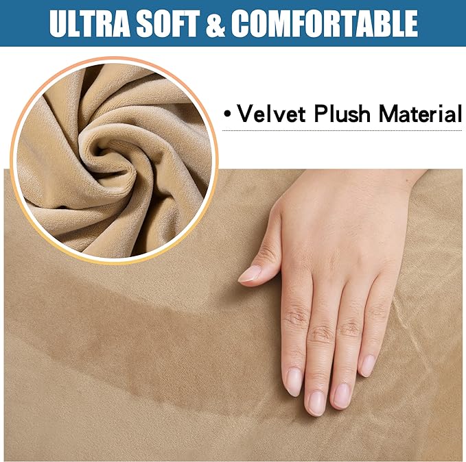 Velvet Slipcover Chair Seat Cover