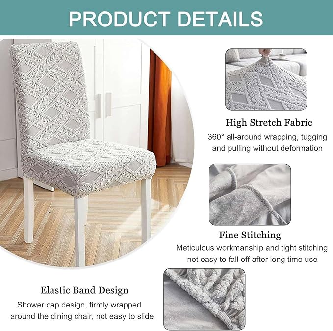 Jacquard Slipcover Chair Seat Cover