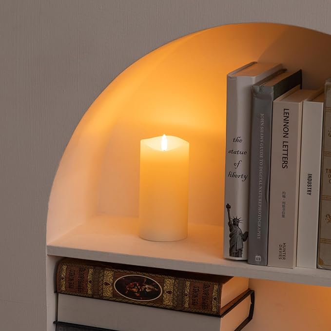 Magic Clear Glass Flameless LED Pillar Candle
