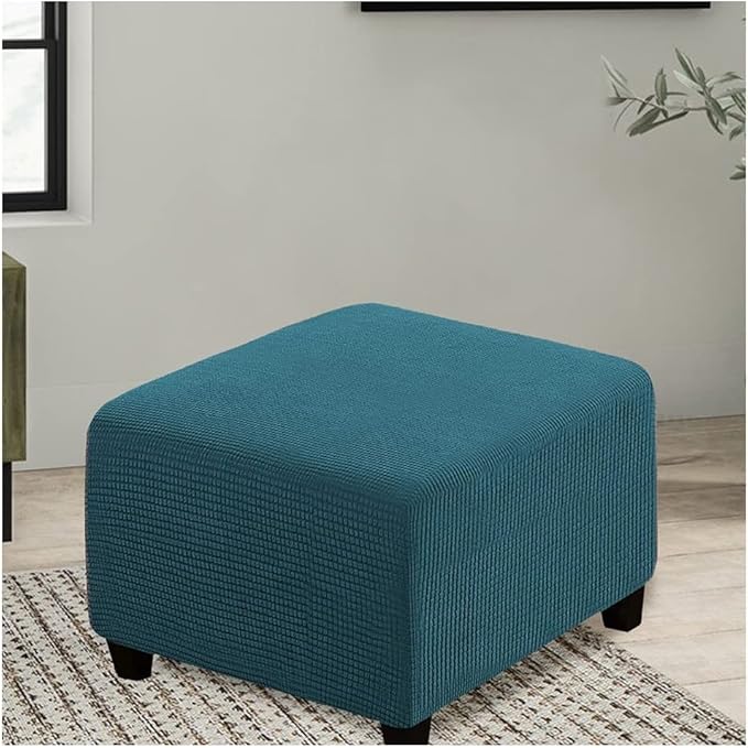 Square Slipcovers Jacquard Ottoman Cover
