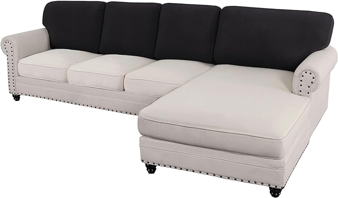 L Shaped Jacquard Cushion Slipcover Sofa Couch Cover