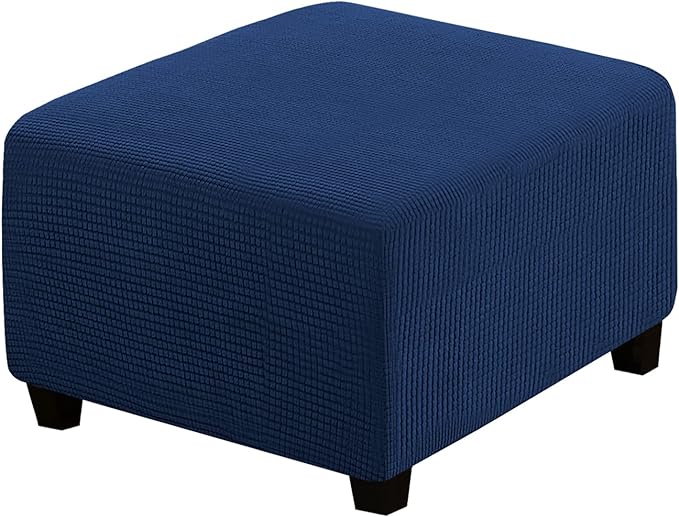 Square Slipcovers Jacquard Ottoman Cover