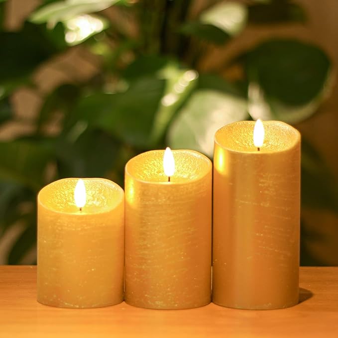Magic Clear Glass Flameless LED Pillar Candle
