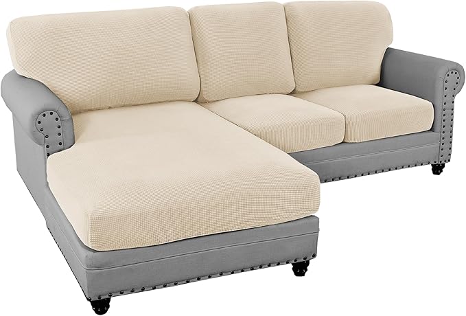 L Shaped Jacquard Cushion Slipcover Sofa Couch Cover