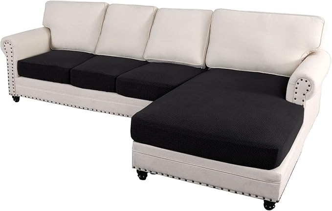L Shaped Jacquard Cushion Slipcover Sofa Couch Cover