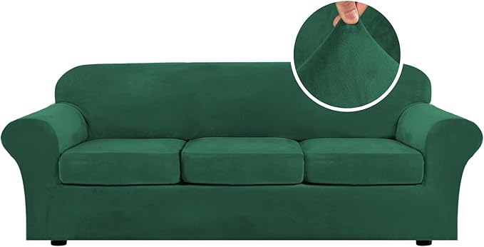 Velvet Cushion Sofa Seat Slipcover