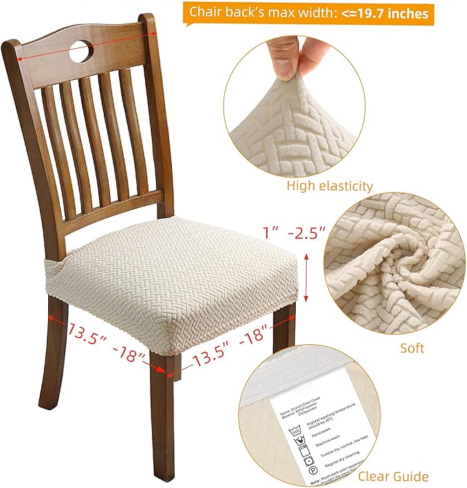 Jacquard Slipcover Chair Seat Cover
