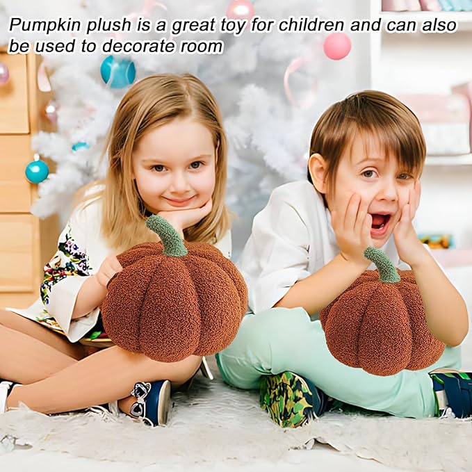 Stuffed Fluffy Plush Pumpkin Throw Decor Pillows