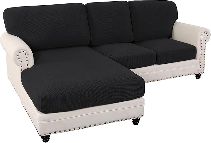 L Shaped Jacquard Cushion Slipcover Sofa Couch Cover