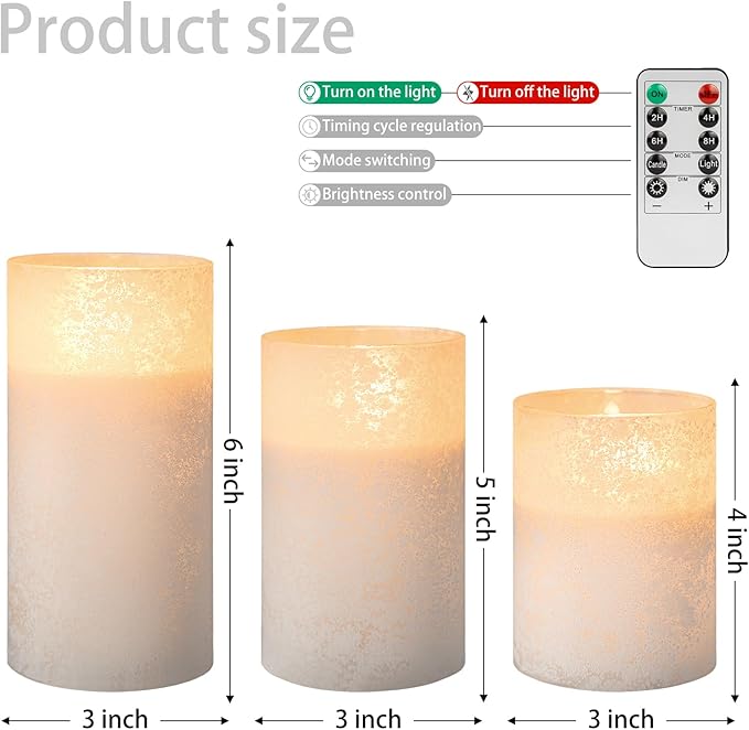 Magic Clear Glass Flameless LED Pillar Candle