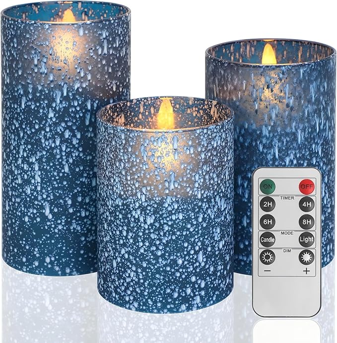 Magic Clear Glass Flameless LED Pillar Candle
