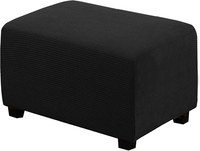 Square Slipcovers Jacquard Ottoman Cover