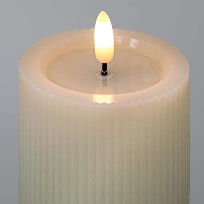 Magic Clear Glass Flameless LED Pillar Candle