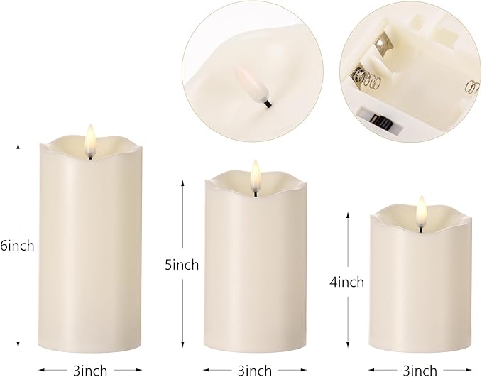 Magic Clear Glass Flameless LED Pillar Candle
