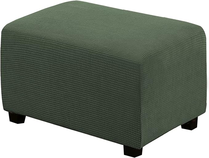 Square Slipcovers Jacquard Ottoman Cover