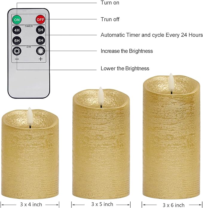 Magic Clear Glass Flameless LED Pillar Candle
