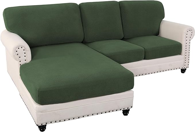 L Shaped Jacquard Cushion Slipcover Sofa Couch Cover