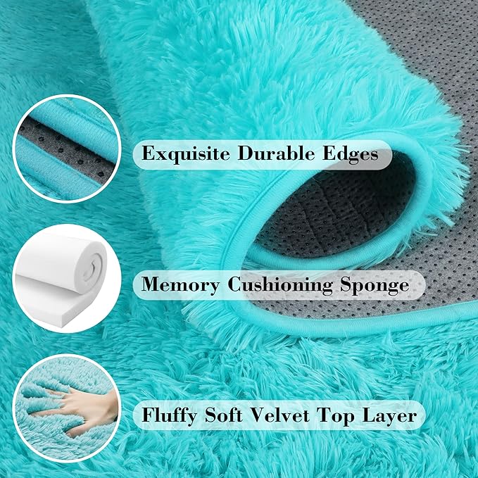 Shag Area Rug Fluffy Carpet