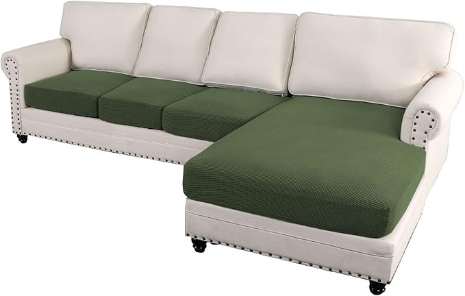 L Shaped Jacquard Cushion Slipcover Sofa Couch Cover