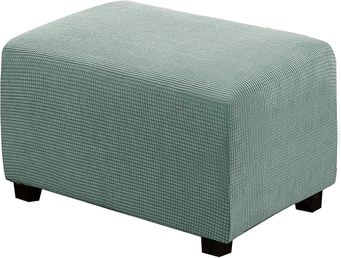 Square Slipcovers Jacquard Ottoman Cover