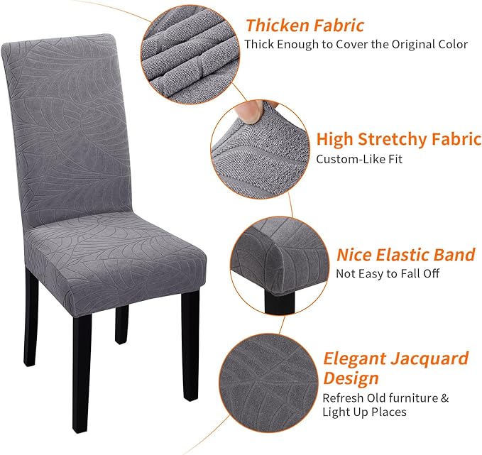 Jacquard Slipcover Chair Seat Cover