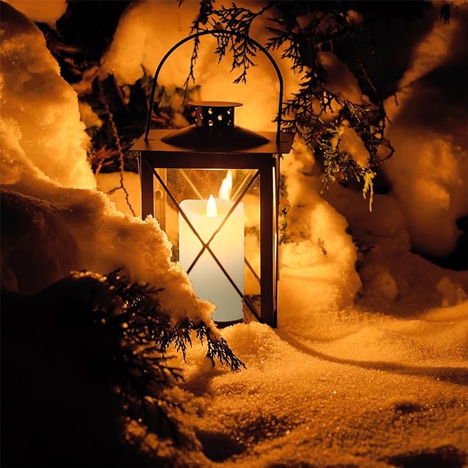 Magic Clear Glass Flameless LED Pillar Candle
