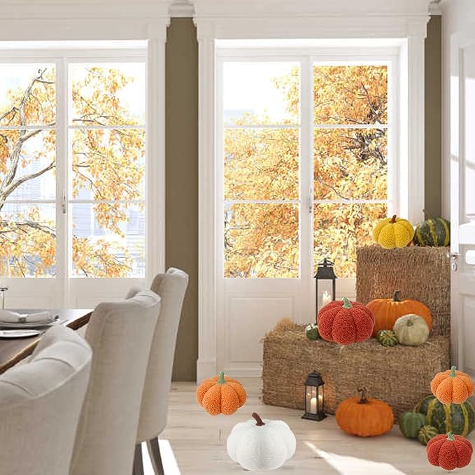Stuffed Fluffy Plush Pumpkin Throw Decor Pillows
